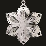 ChemArt Silver Snowflake Christmas Ornament