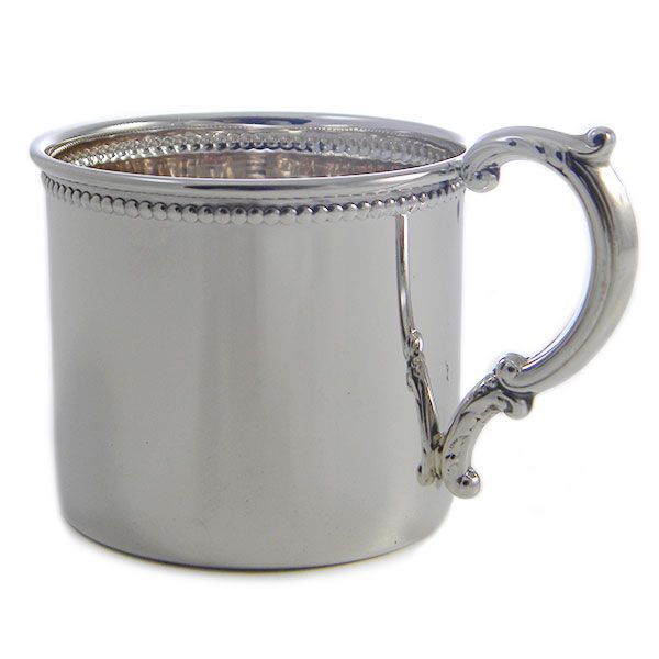 Empire Beaded Sterling Baby Cup