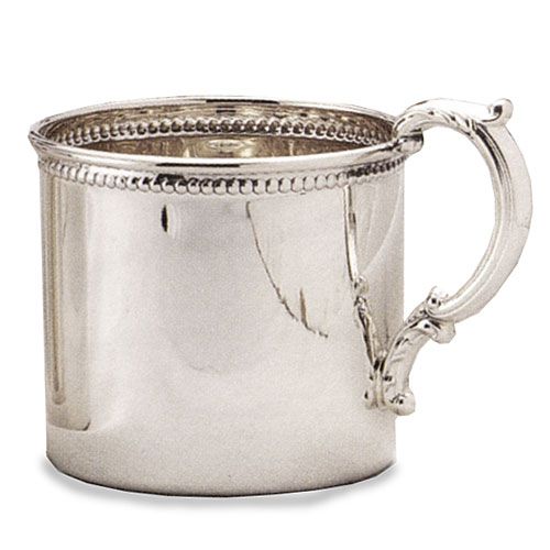 Empire Beaded Sterling Baby Cup
