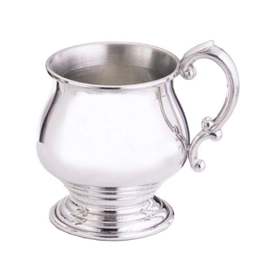 Empire Pedestal Pewter Baby Cup