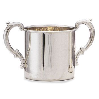 Double Handled Sterling Silver Baby Cup by Empire Silver
