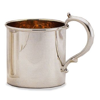 Classic Gold Lined Sterling Silver Baby Cup by Empire Silver
