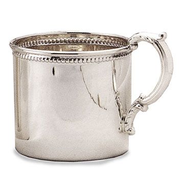 Beaded Sterling Silver Baby Cup by Empire Silver