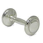 Empire Sterling Silver Beaded Dumbbell Rattle
