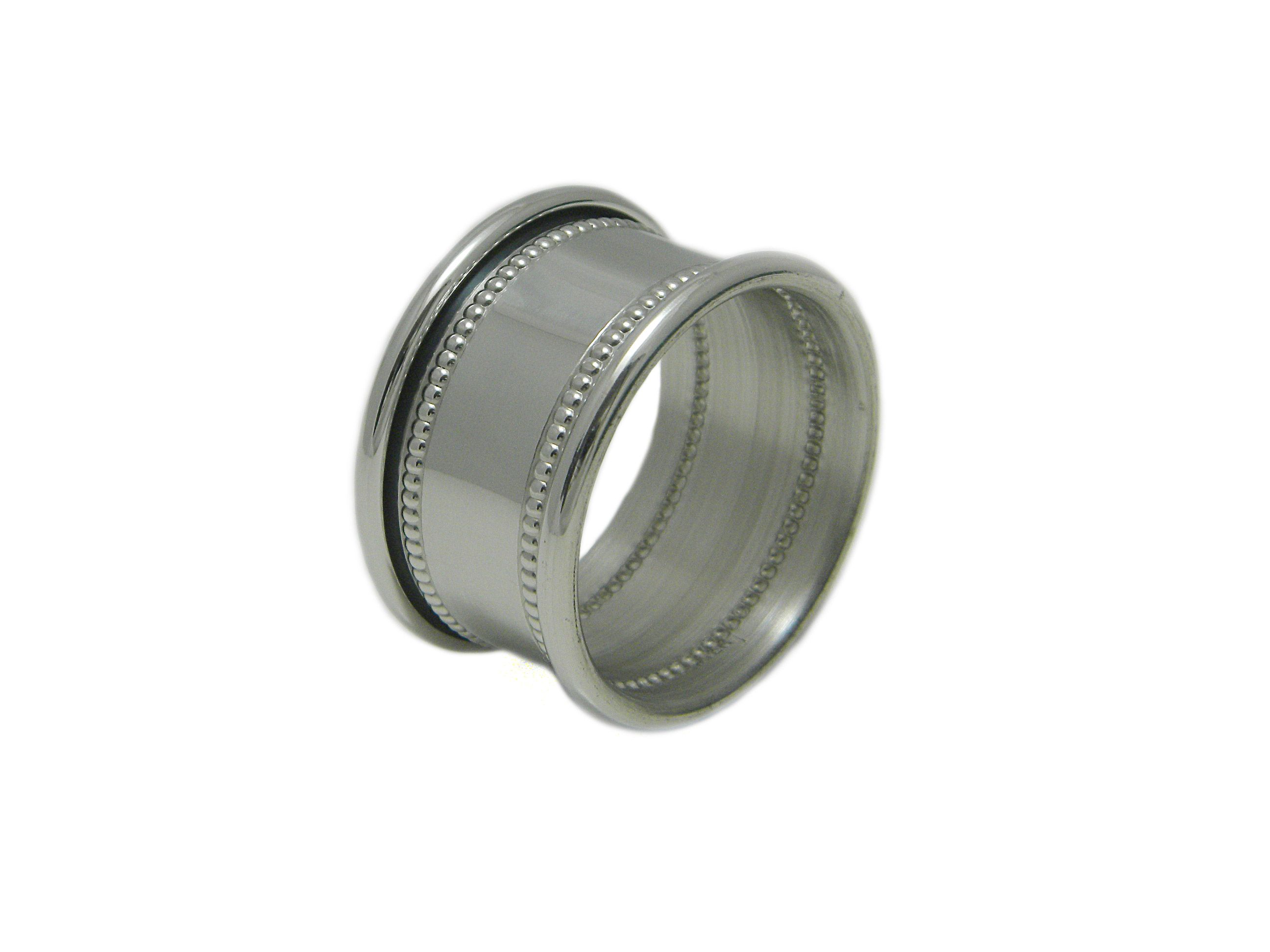 Pewter Napkin Rings Beaded