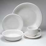 Fiesta White Dinnerware 5pc Place Setting