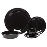 Fiesta Black Dinnerware 5pc Place Setting