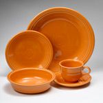 Fiesta Tangerine Dinnerware 5pc Place Setting