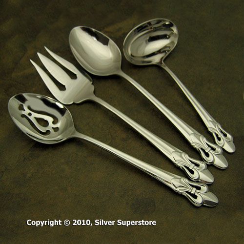 Ginkgo Fleur de Lis Stainless Flatware at Discount