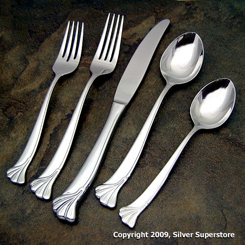 Ginkgo Leaf stainless flatware for less