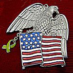 Gorham Eagle of Courage Silver Christmas Ornament