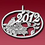2012 Hand and Hammer Annual Christmas Birds Sterling Silver Ornament