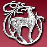 Hand & Hammer Christmas Stag Sterling Silver Christmas Ornament