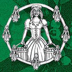 Hand and Hammer Eight Maids A Milking Sterling Silver Christmas Ornament