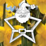 Hand & Hammer Santa Star Sterling Silver Christmas Ornament