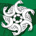 Hand and Hammer Six Geese A Laying Sterling Silver Christmas Ornament