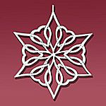 Hand and Hammer Sweetheart Star Sterling Silver Christmas Ornament