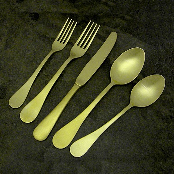 Rocco Gold Matte Flatware by Herdmar