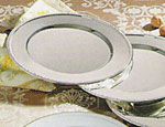Goldinger Beaded Silver Charger Plates