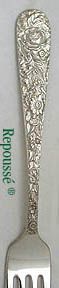 Kirk Stieff Repousse Sterling Silverware Dinner Fork