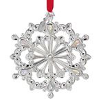 2012 Lenox Snow Majesty Snowflake Silver Christmas Ornament