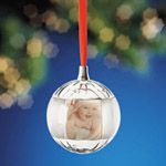 Lenox Photo Ball Silver Christmas Ornament