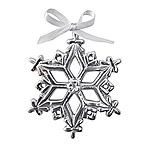 Mariposa Brillante Snowflake Sandcast Aluminum Ornament