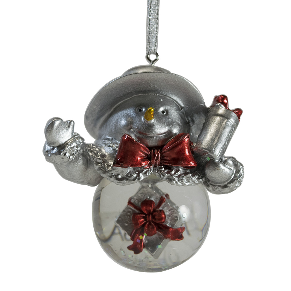 2014 mikasa snowman with gift snowglobe christmas ornament 2014 mikasa snowman with gift snowglobe christmas ornament