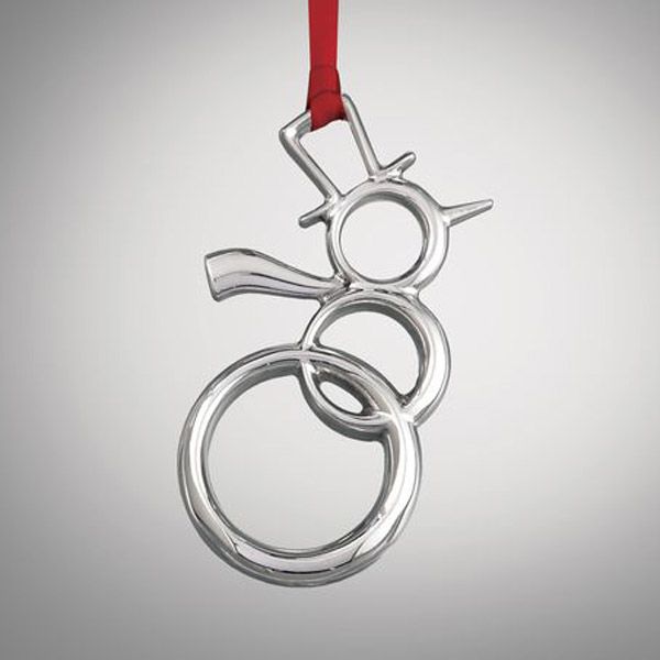 Nambe Annual Ornament, 2013 Snowman Ornament Silver Superstore