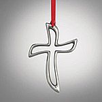 2012 Nambe Cross Alloy Christmas Ornament