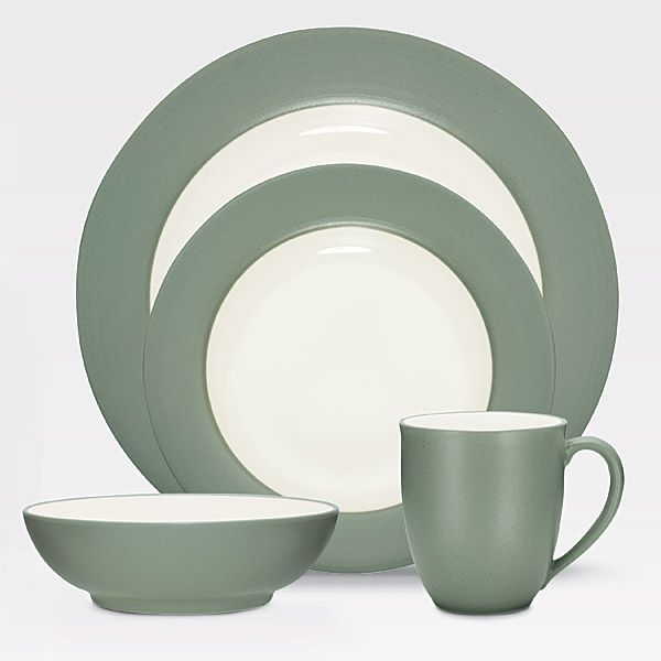 Colorwave Green stoneware at discount by Noritake