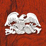 Hand & Hammer Eagle and Flag Sterling Silver Christmas Ornament