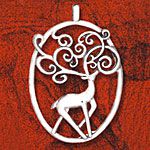 Hand & Hammer Dasher Reindeer Sterling Silver Christmas Ornament