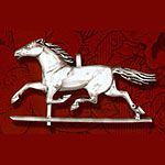 Hand & Hammer Horse Weathervane Sterling Silver Christmas Ornament