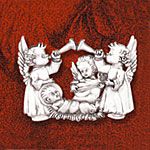 Hand & Hammer Angel Serenade Sterling Silver Christmas Ornament