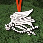 Hand & Hammer Basket of Stars Angel Sterling Silver Christmas Ornament