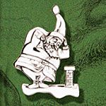 Hand & Hammer Santa's Dilemma Sterling Silver Christmas Ornament