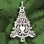 Hand & Hammer Victorian Christmas Tree Sterling Silver Ornament