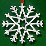 Hand & Hammer Snowflake Sterling Silver Christmas Ornament