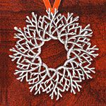 Hand & Hammer Country Wreath Sterling Silver Christmas Ornament
