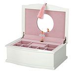 Girls Ballerina Musical Jewelry Chest