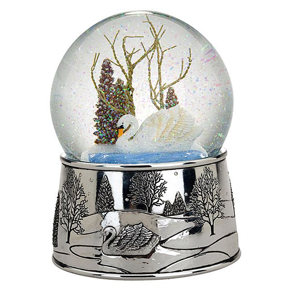 Reed & Barton Swan Lake Silver Musical Snowglobe Silver Superstore