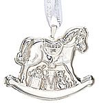 2012 Reed and Barton Baby's First Christmas Rocking Horse Silver Ornament