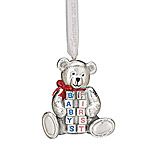 2012 Reed and Barton Baby's First Christmas Teddy Bear Silver Ornament