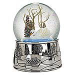 Reed and Barton Swan Lake Silver Musical Snow Globe