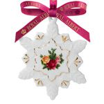 Royal Albert Old Country Roses Snowflake Christmas Ornament