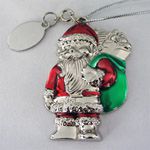 Sheridan Red and Green Santa Christmas Ornament