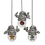 Towle Santa Snow Globe Ornaments