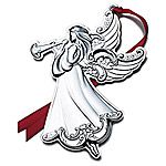 2012 Wallace Grande Baroque Angel Sterling Silver Christmas Ornament