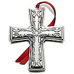 2012 Wallace Grande Baroque Cross Sterling Silver Christmas Ornament
